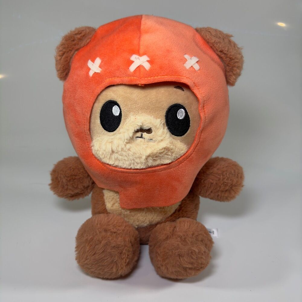Star Wars Plush Ewok Stuffed Animal Orange Hood Mattel 10" Stuffed Animal Cute
